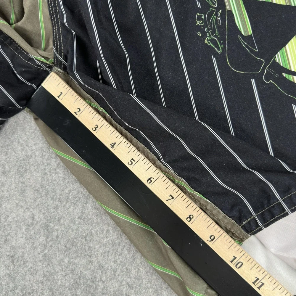 Lost Board Shorts Mens 40 Multicolor Pinstripe Girl Graphic Surf Beach Y2K